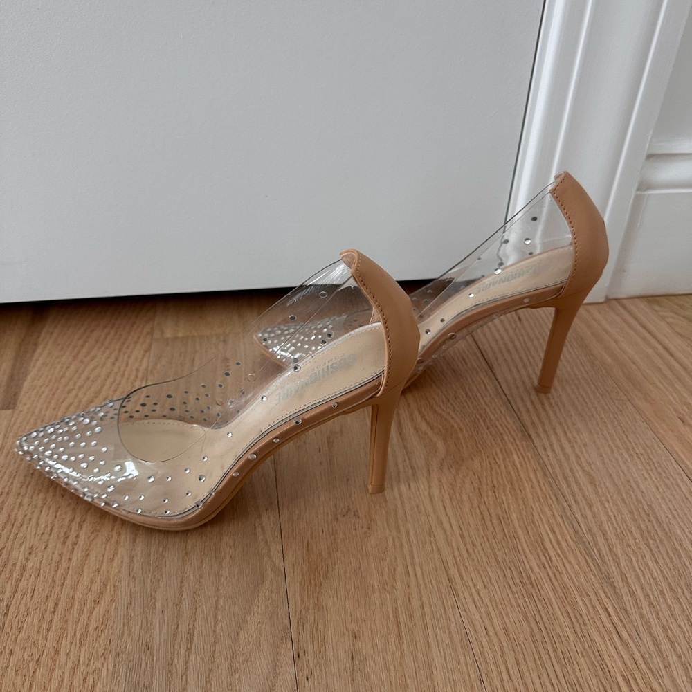 Clear and beige heels! Brand new!